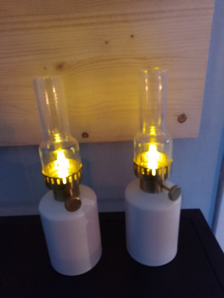 2 z.g.a.n. ikea lampjes, Ophalen, Vintage, Draadloos, Glas