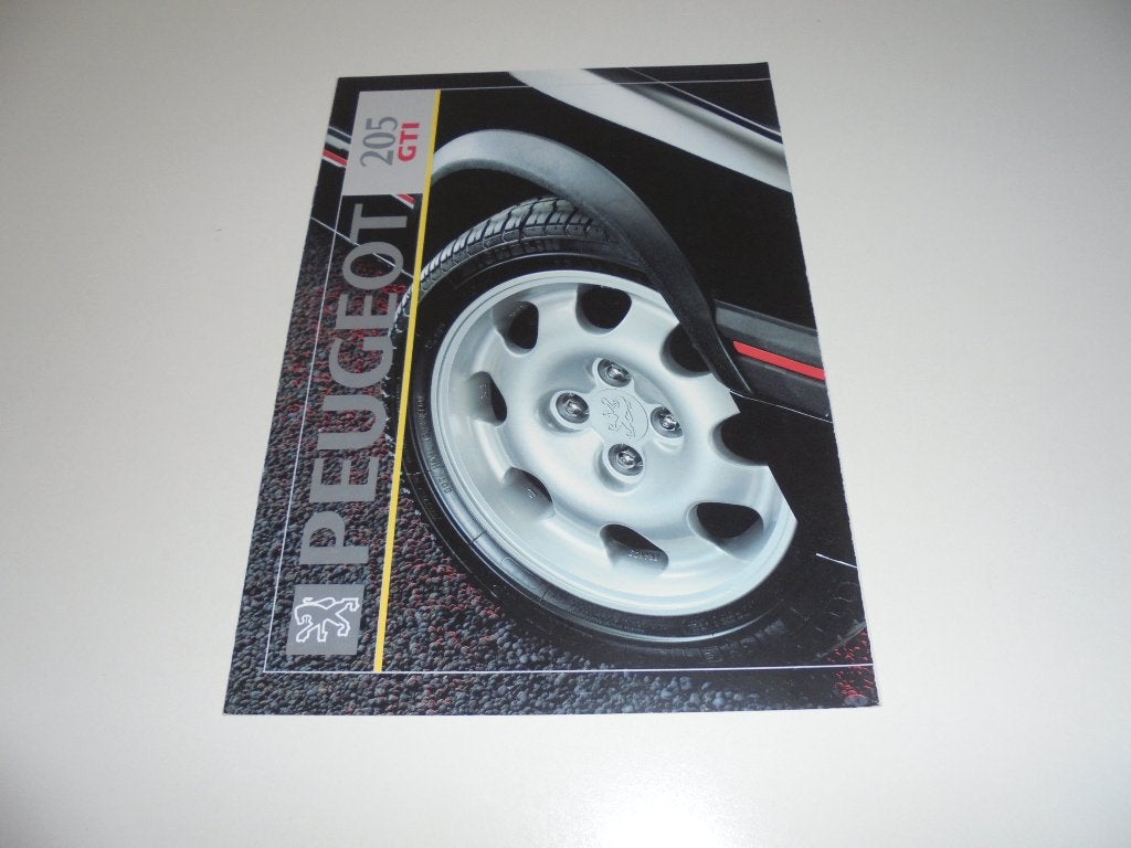 brochure Peugeot 205 GTI  1992, Ophalen of Verzenden, Nieuw, Peugeot