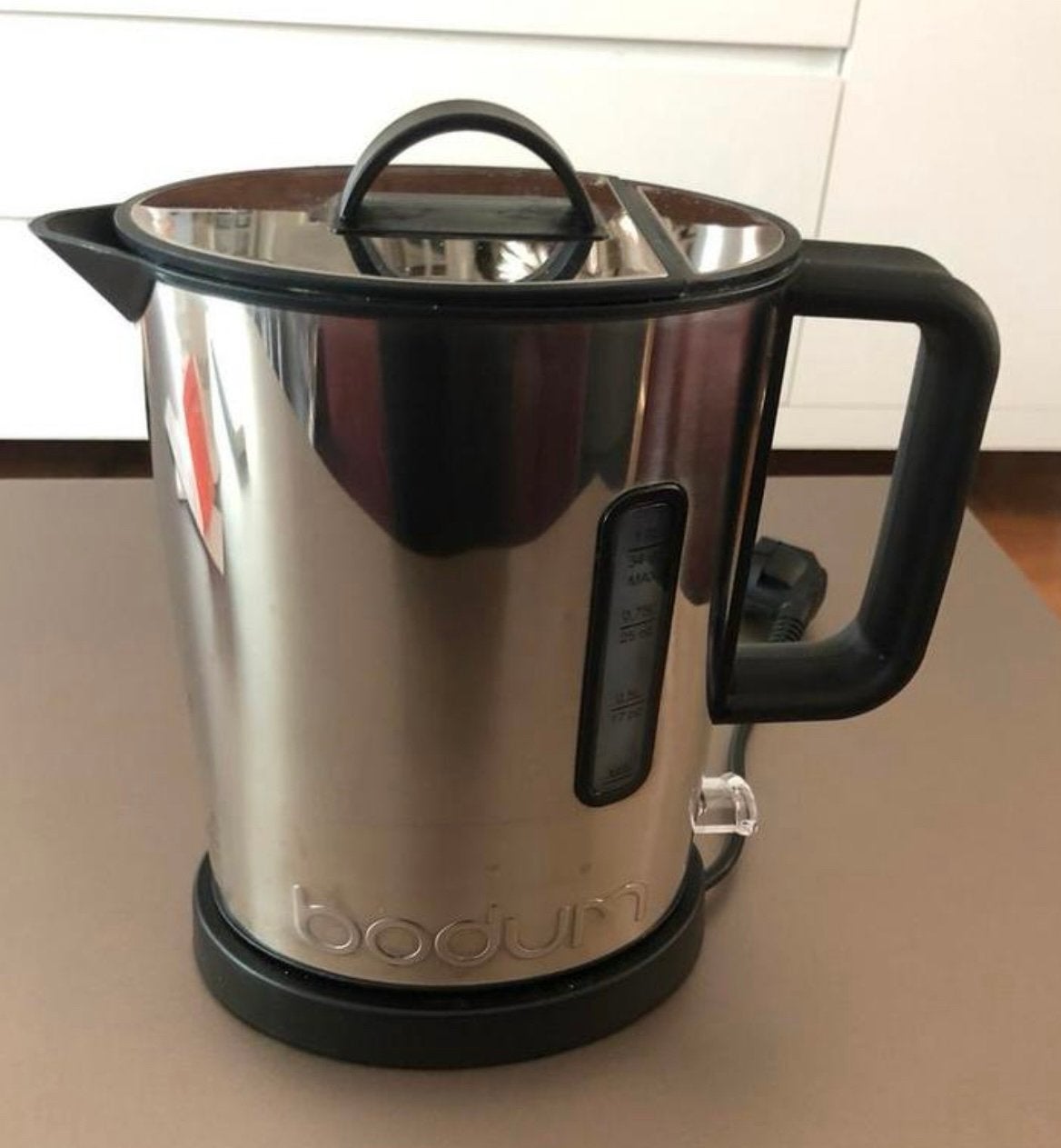 Bodum RVS waterkoker, inhoud 1 liter., 1 tot 2 liter, Ophalen, Rvs