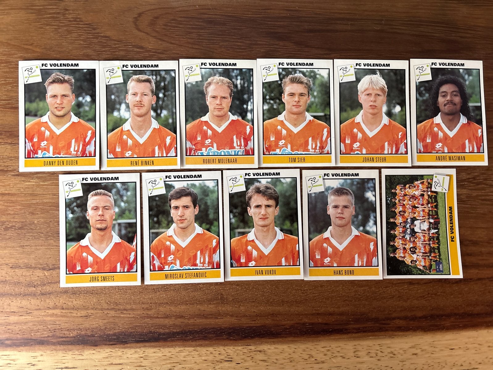 FC Volendam Panini Voetbal 1994 Spelerskaarten, Ophalen of Verzenden, Gebruikt, Stickers en Plaatjes