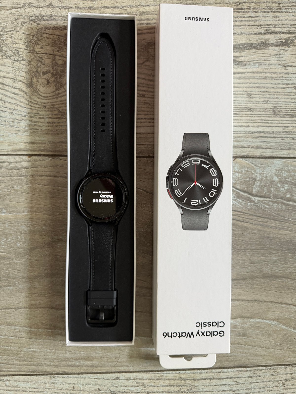 Samsung Galaxy Watch 6 classic, Sieraden, Tassen en Uiterlijk, Smartwatches, Ophalen, Gebruikt, Zwart, Samsung