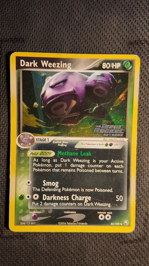 Dark Weezing 42 Team Rocket Returns | Pokemon kaart, Ophalen, Zo goed als nieuw, Losse kaart, Foil
