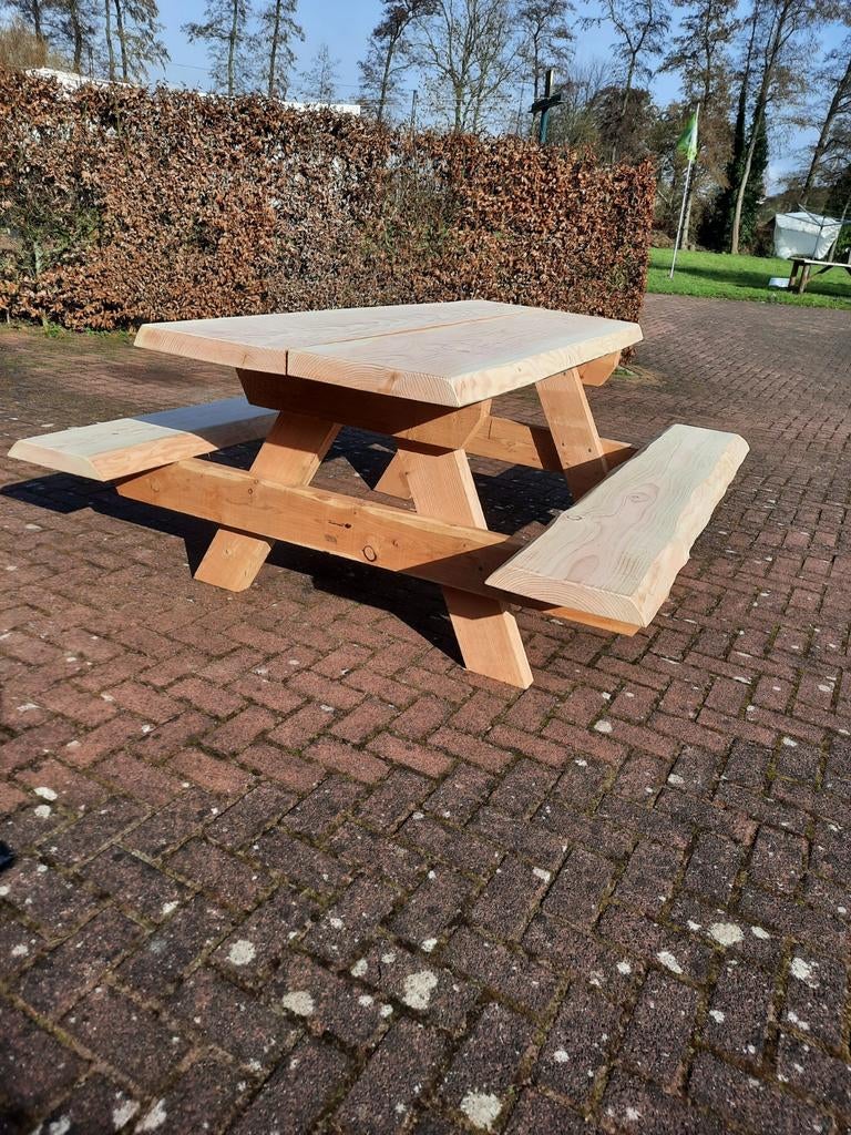 Zware Douglas Picknicktafels 60mm - Snelle Levering!, Ophalen, Nieuw, Rechthoekig, Hout