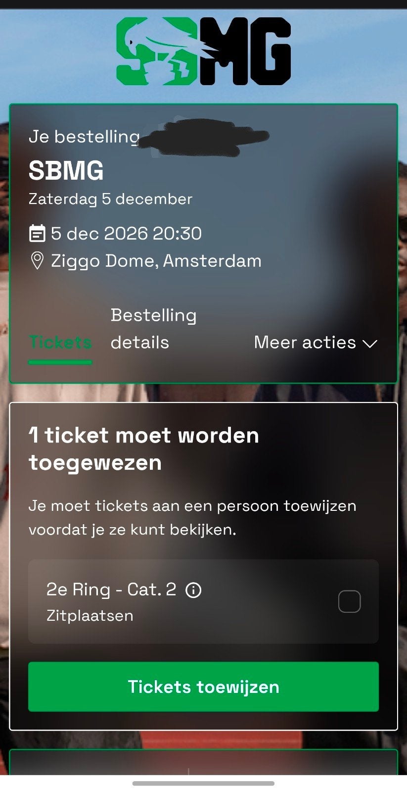 SBMG Ticket, Eén persoon, December
