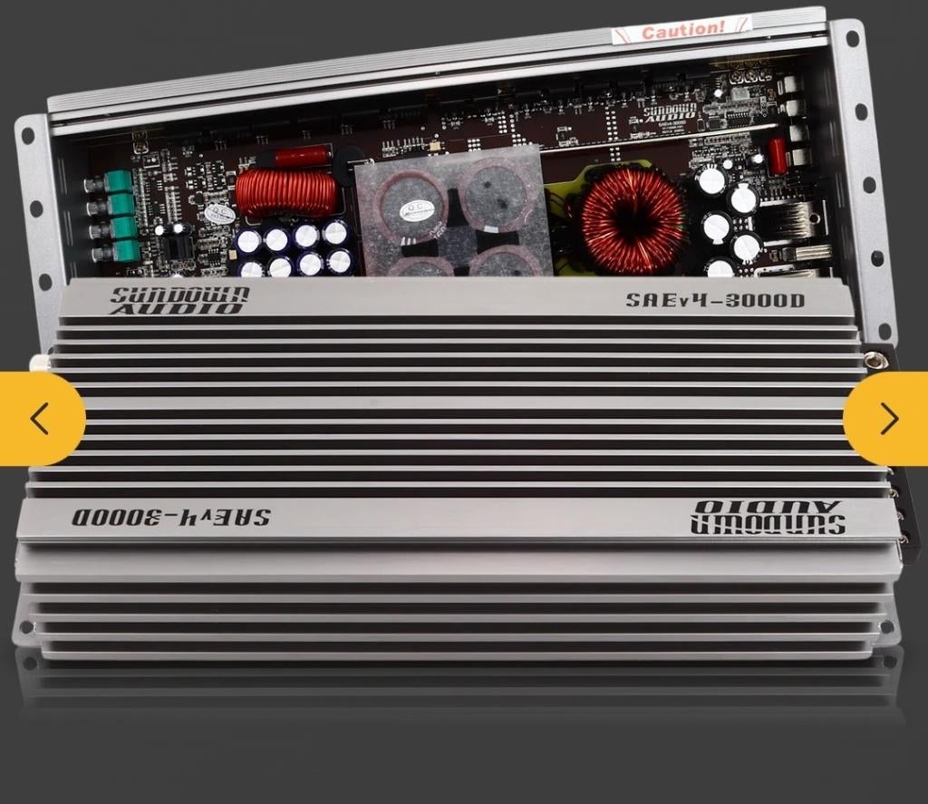 Sundown Audio SAEv4-3000 3000W RMS Monoblock Versterker, Ophalen of Verzenden, Zo goed als nieuw, 120 watt of meer, Overige merken