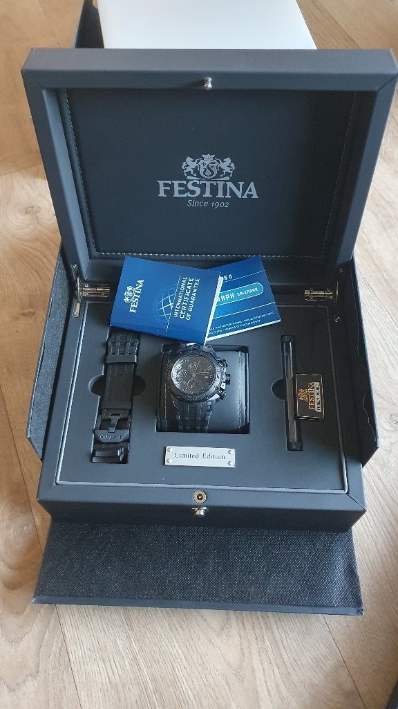 Nieuw Festina Limited edition F16602/1 horloge. Loopt niet., Overige merken, Staal, Polshorloge, Overige materialen
