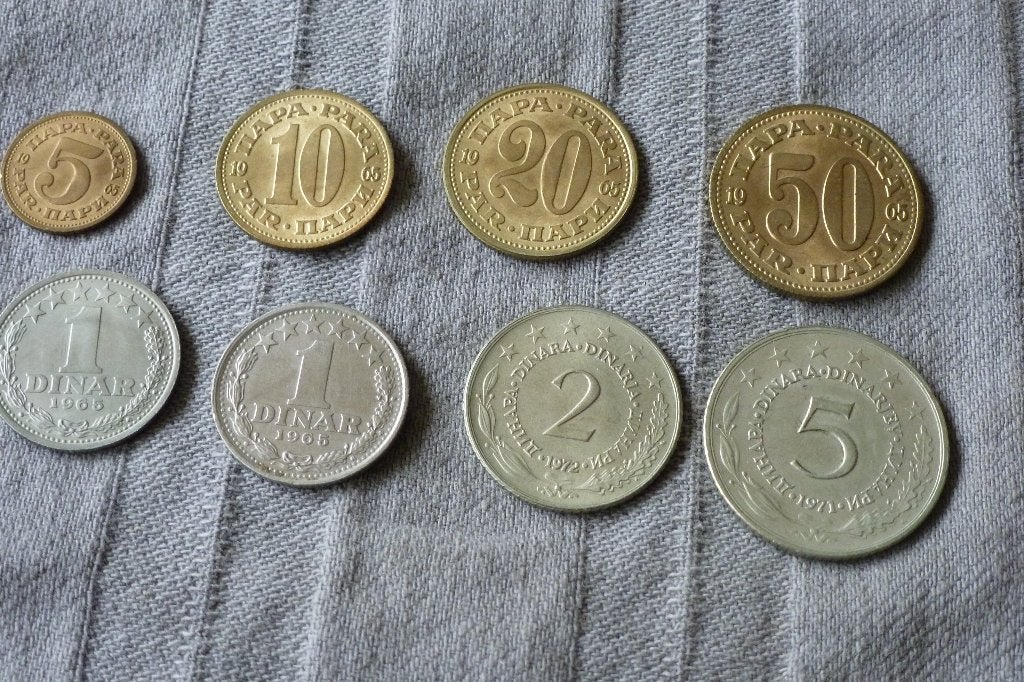 Joegoslavie - schitterend 8x 5, 10, 20 50 Para, 1,2 en 5, Ophalen of Verzenden, Joegoslavië, Setje