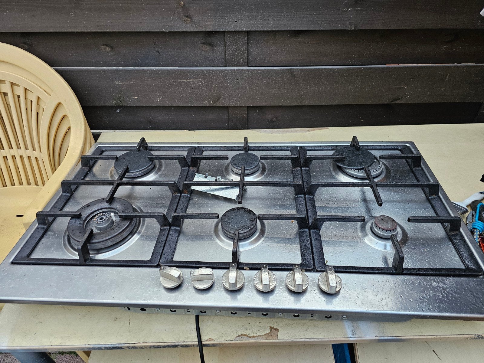 Zo goed als nieuwe inbouw gaskookplaat, Witgoed en Apparatuur, Ophalen, 4 kookzones, Zo goed als nieuw, Inbouw