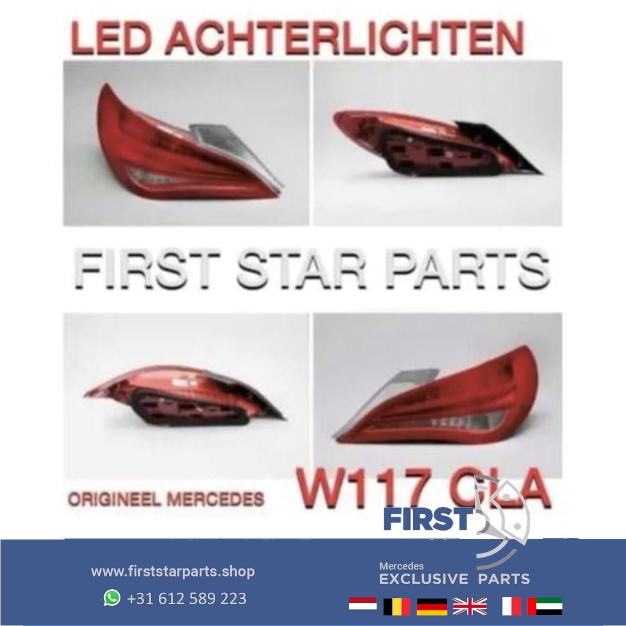 W117 C117 X117 CLA LED ACHTERLICHT PRE-FACELIFT RECHTS origi, Gebruikt, -, Ophalen of Verzenden, -