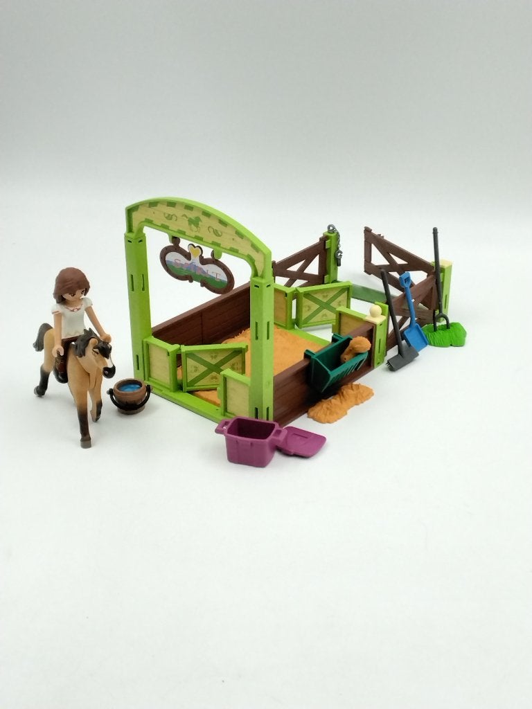 Playmobil Spirit Lucky & Spirit met paardenbox - 9478, Gebruikt, Complete set, Overige typen, Ophalen of Verzenden
