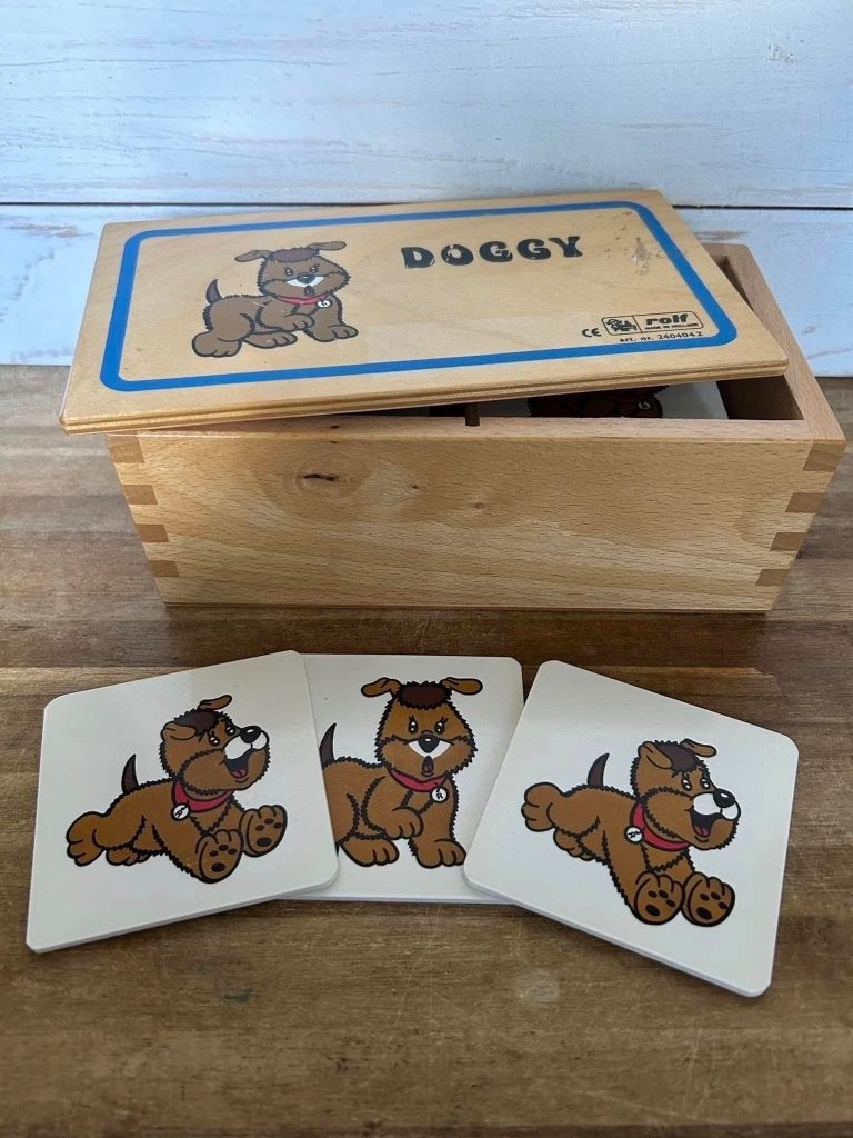 Vintage Rolf educatief spel Doggy houten kist, Ophalen of Verzenden, Gebruikt