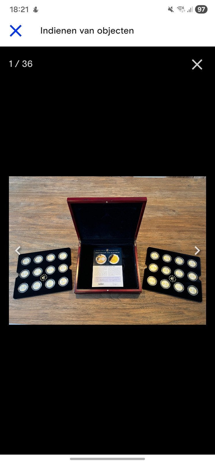 Complete set: Eerste Slag van de Euro-landen munten, Setje, Overige landen, Zilver, Overige waardes