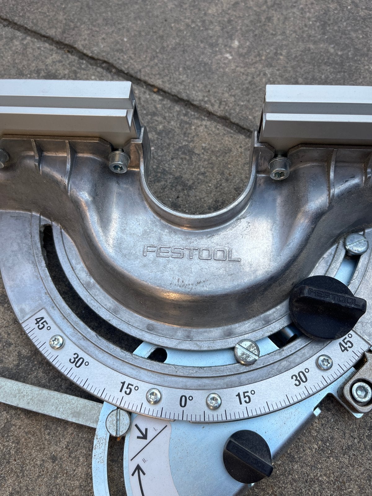 Festool geleiderail met hoekaanslag, Doe-het-zelf en Verbouw, Ophalen, Gebruikt, Overige typen, 30 tot 70 mm