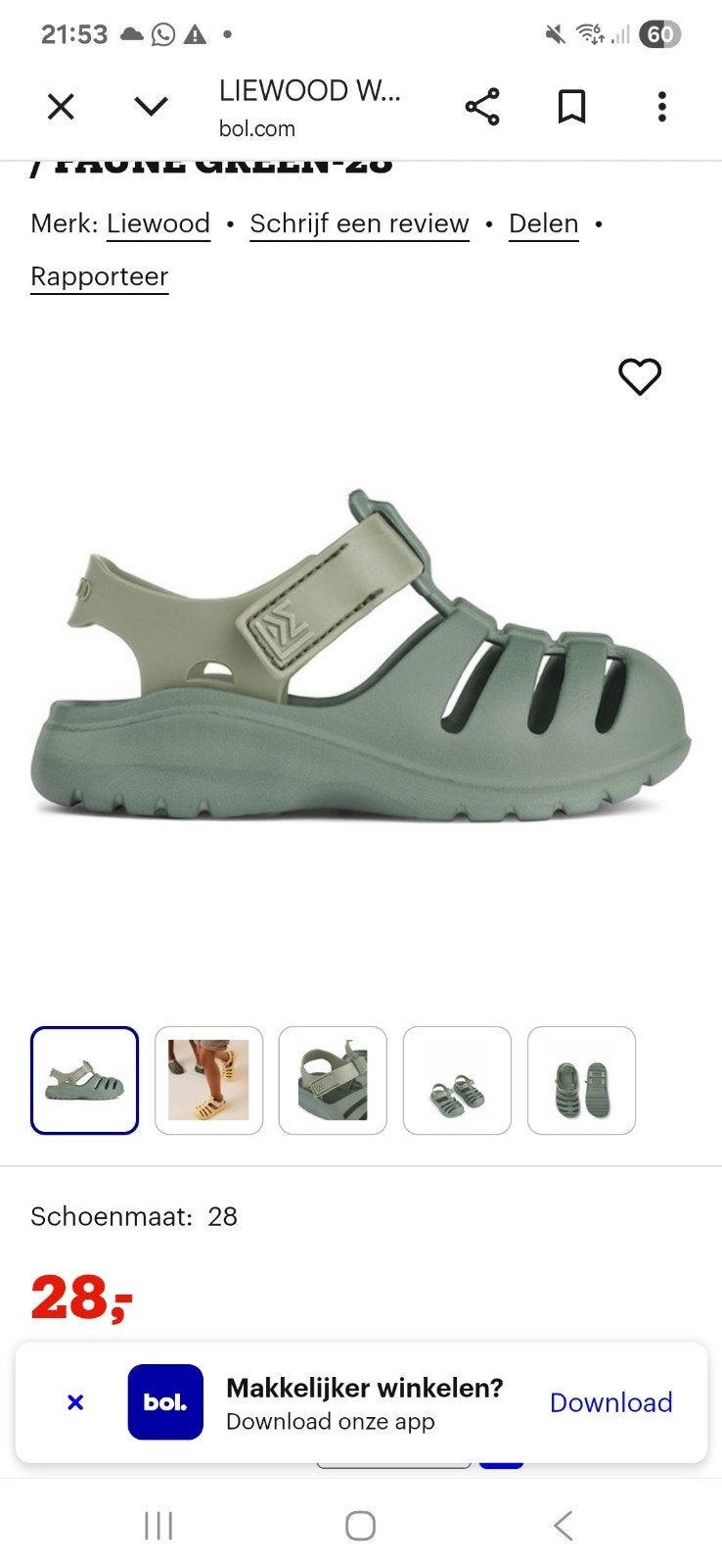 Waterschoenen Liewood. Nieuw. Maat 25, Jongen of Meisje, Overige typen, Nieuw, Ophalen of Verzenden