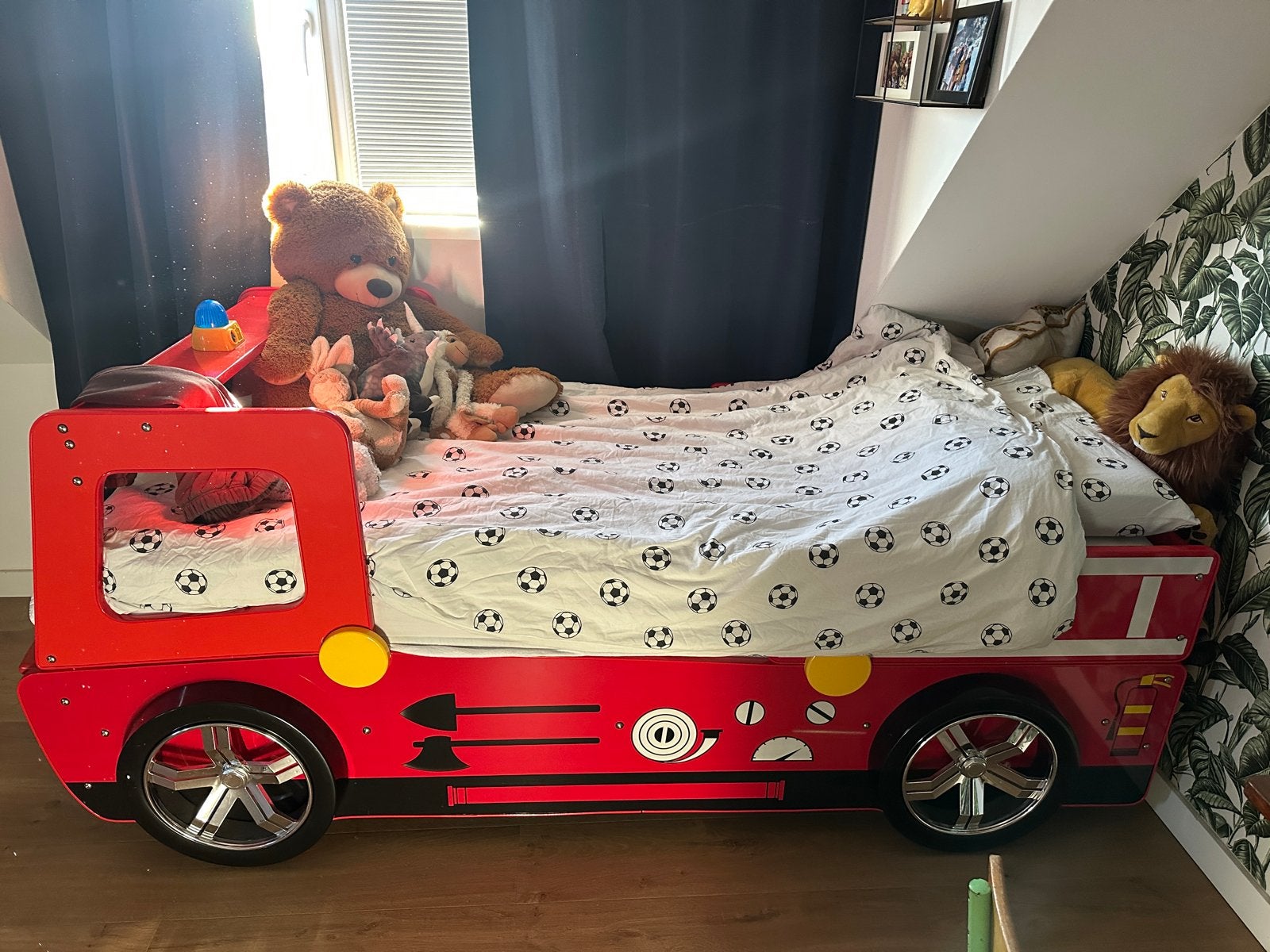 Brandweerauto kinderbed, Ophalen, Gebruikt, 90 cm, Eenpersoons