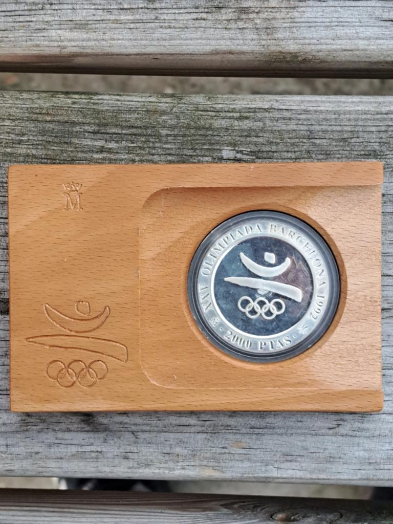 Spanje 2000 pesetas 1990 Olympics Barcelona, Ophalen of Verzenden, Overige landen, Losse munt, Zilver
