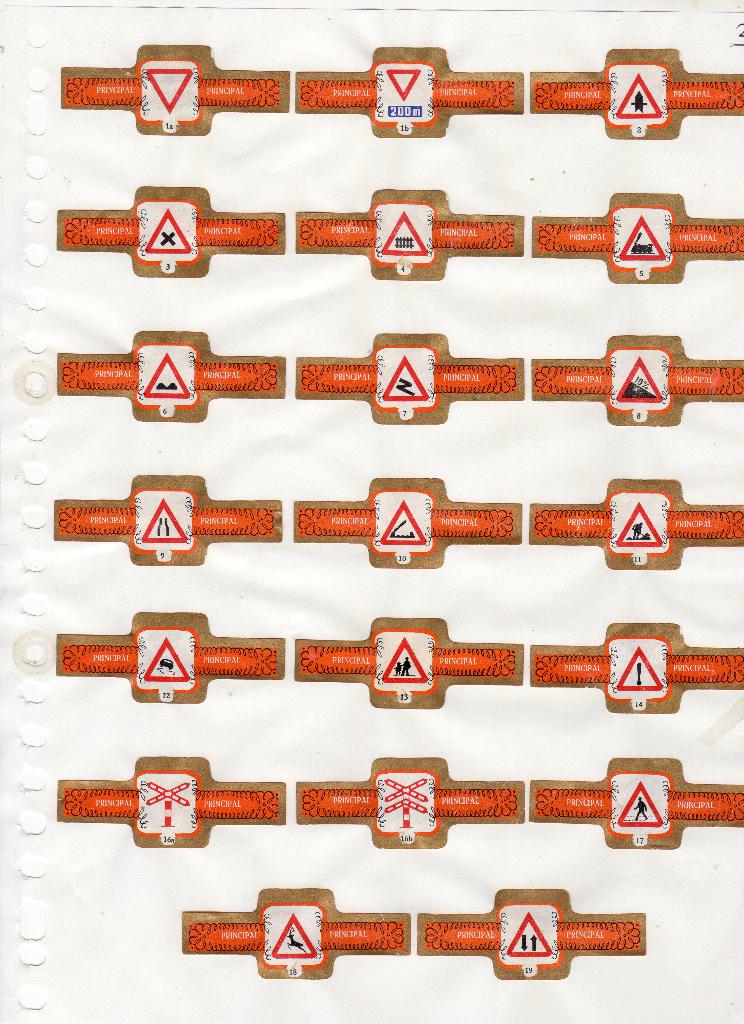 Principal NF  Verkeerstekens  oranje, Verzenden, Zo goed als nieuw, Sigarenbandjes