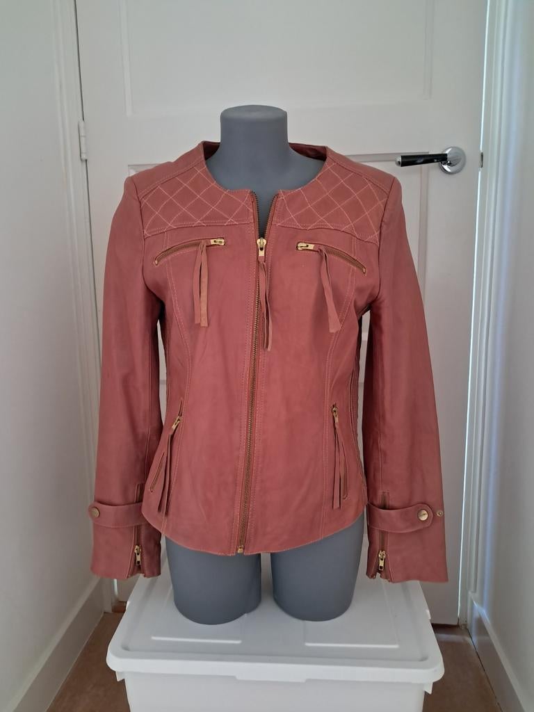 Transmission leren jas maat XL, Kleding | Dames, Verzenden, Transmission, Maat 42/44 (L), Zo goed als nieuw