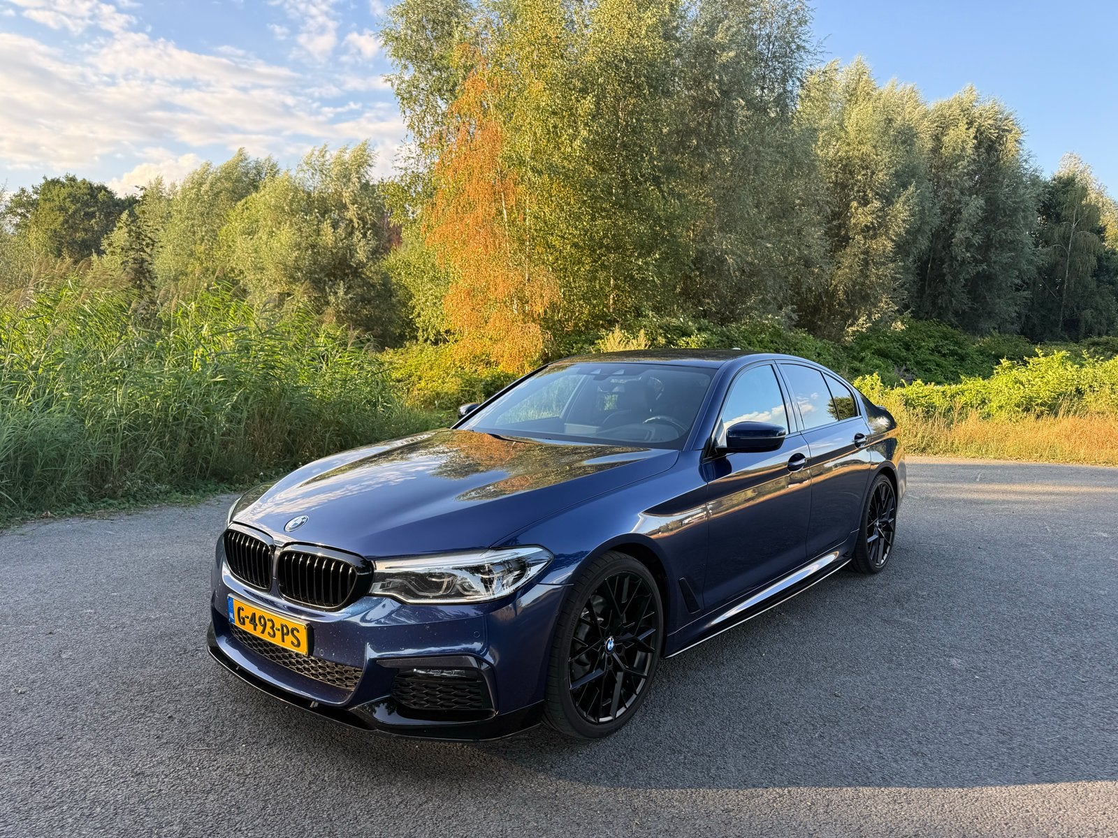 BMW 5-Serie 520i 184pk Aut. 2019 Blauw, 1998 cc, Achterwielaandrijving, 4 cilinders, 2000 kg