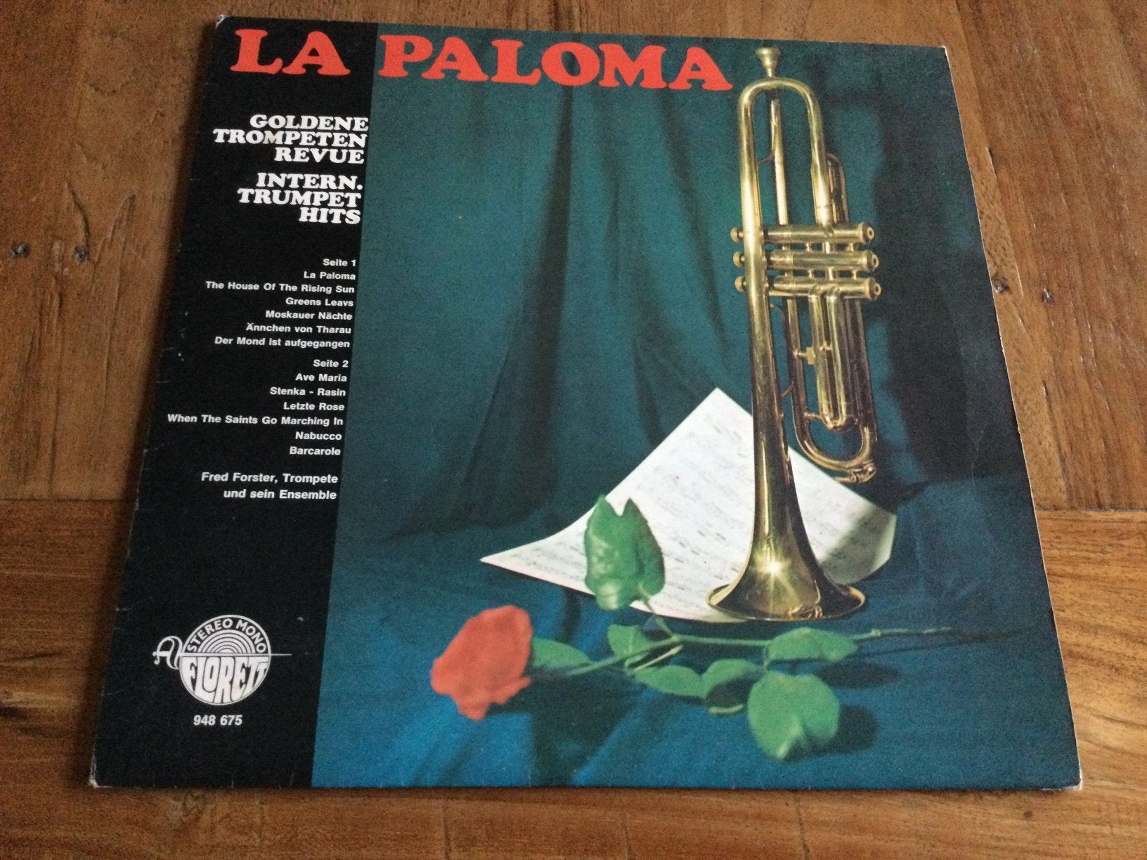LP TROMPET HITS “ LA PALOMA” FRED FORSTER UND SEIN ENSEMBLE, Ophalen of Verzenden, Gebruikt, Overige genres, LP