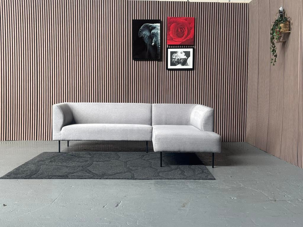 GRATIS LEVERING Loungebank Grijs 230x170 GEREINIGD, Hoekbank, Ophalen of Verzenden, Zo goed als nieuw, 200 tot 250 cm