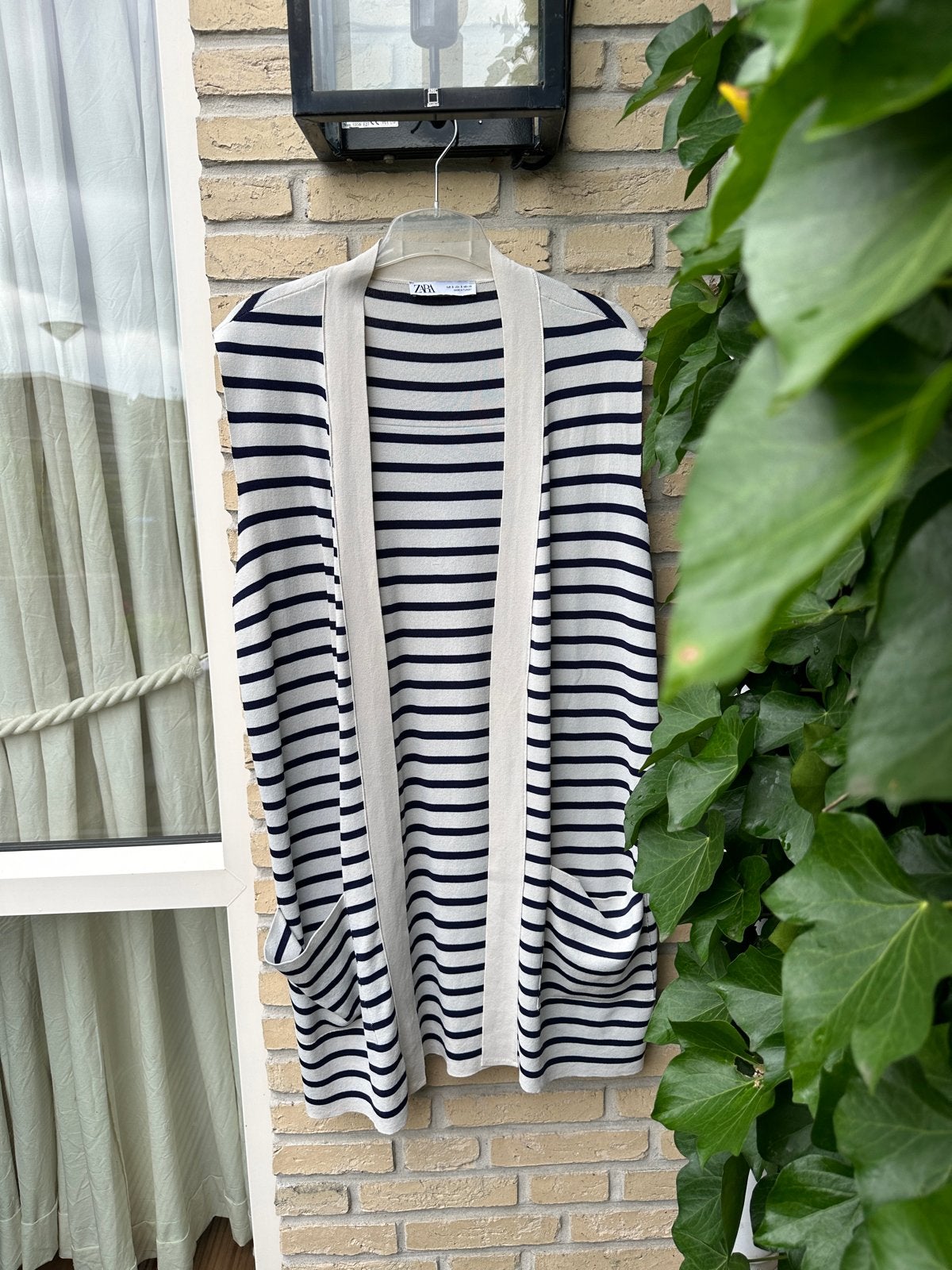 Zara vest | mouwloze gilet | streep | maat S, Kleding | Dames, Truien en Vesten, Ophalen of Verzenden, Zo goed als nieuw, Maat 36 (S)