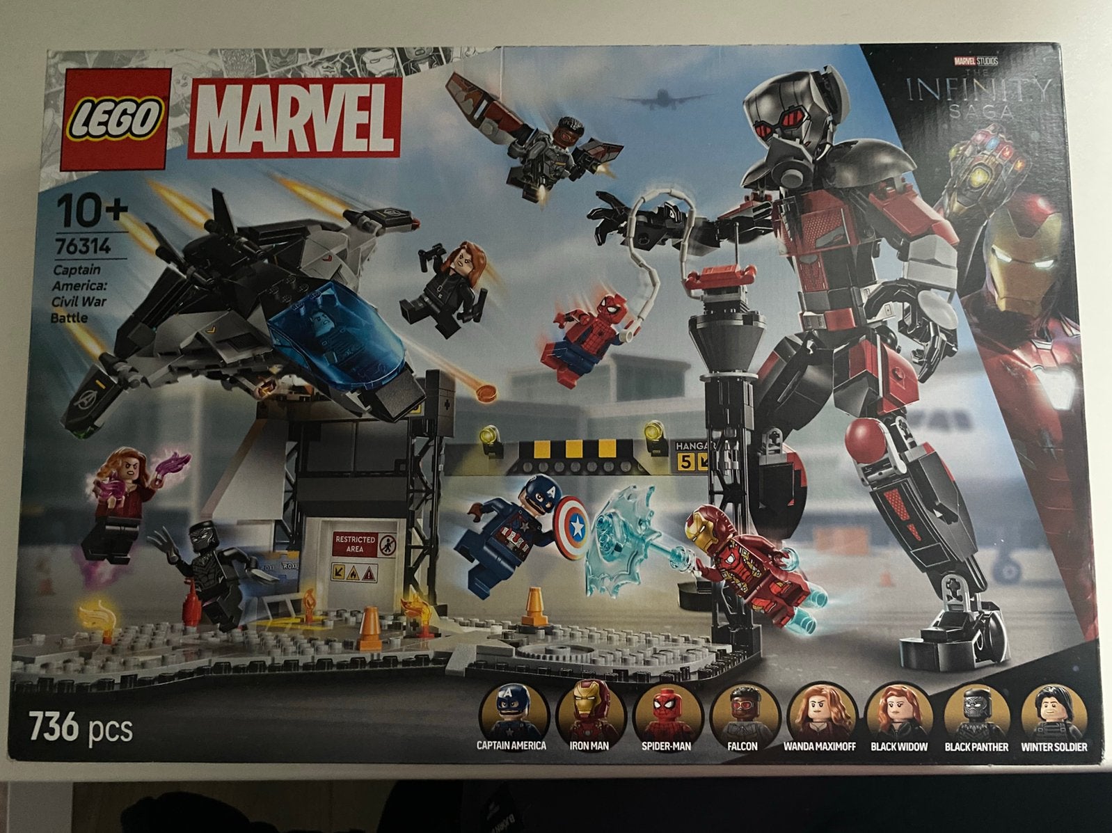 LEGO Marvel Captain America: Civil War actiescène - 76314, Marvel, Lego, Ophalen of Verzenden, Zo goed als nieuw
