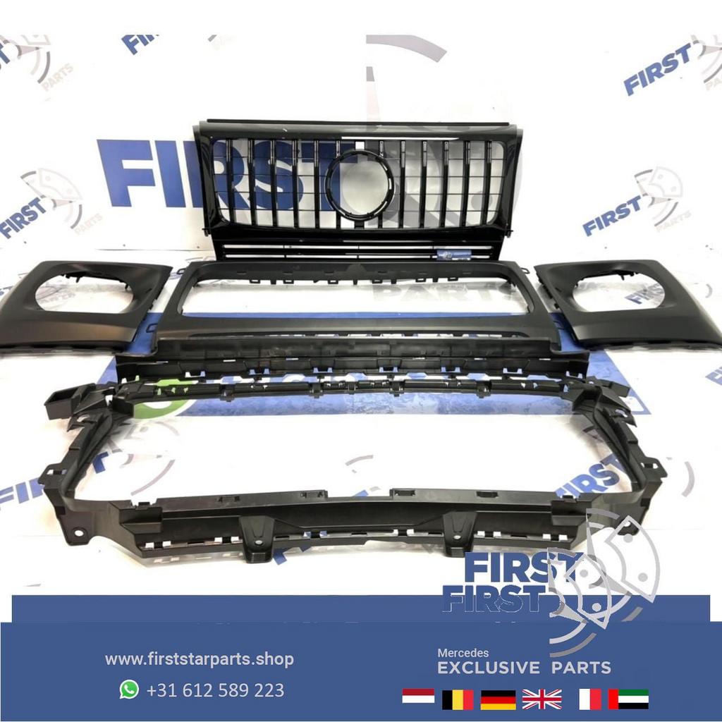W463 G KLASSE AMG VOORBUMPER DELEN ZWART Mercedes AMG 63 LIN, Gebruikt, -, Voor, Ophalen of Verzenden