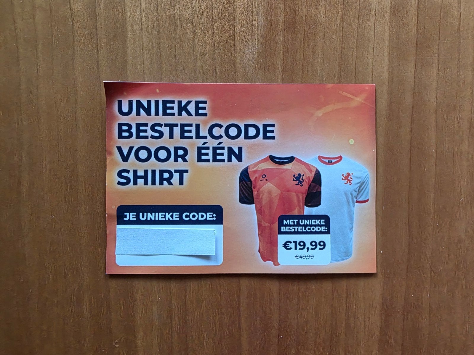 JUMBO WK shirt bestelcode 🧡⚽️
WK actie T-shirt, Verzamelen, Supermarktacties, Jumbo, Ophalen of Verzenden