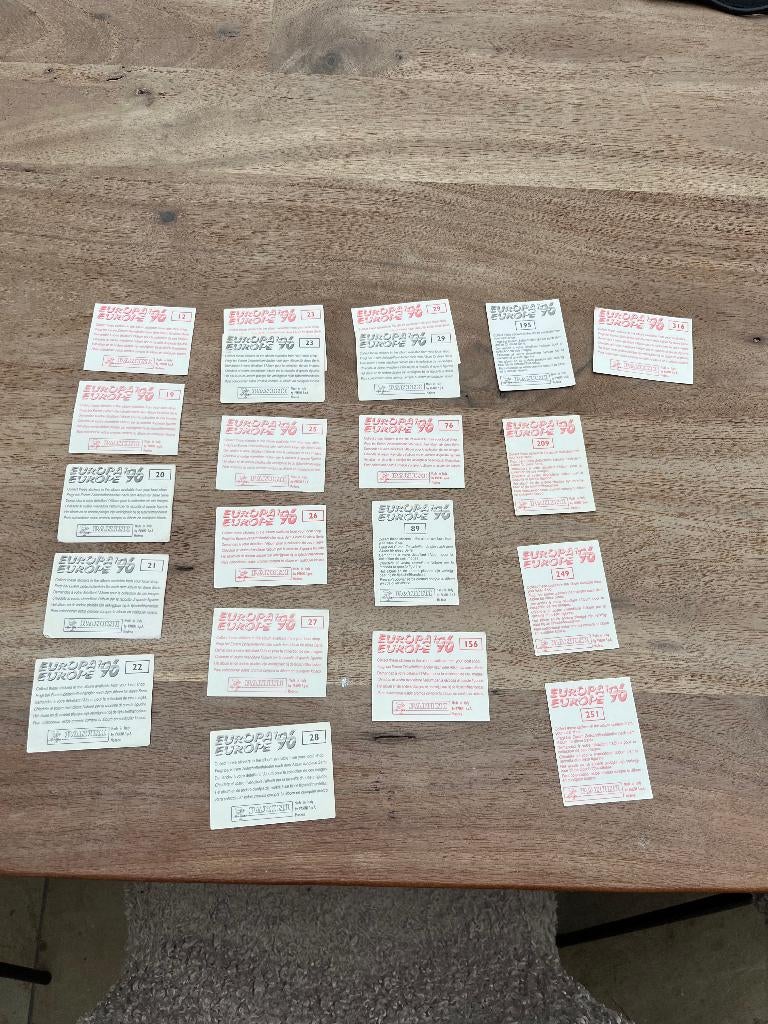 Te koop/ruil Panini stickerplaatjes EK 1996, Verzamelen, Sportartikelen en Voetbal, Ophalen of Verzenden, Zo goed als nieuw, Buitenlandse clubs