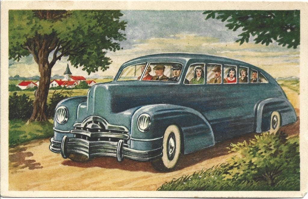 Oldtimer*Caddilac ? Grote taxi*Oude auto met passagiers 1958, Verzamelen, Ophalen of Verzenden, 1940 tot 1960, Gelopen, Voertuig