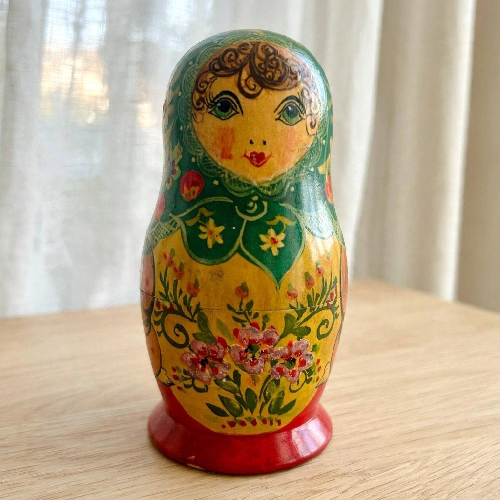 Vintage Russische Matroesjka pop - Handbeschilderd, Verzamelen, Ophalen of Verzenden, Zo goed als nieuw