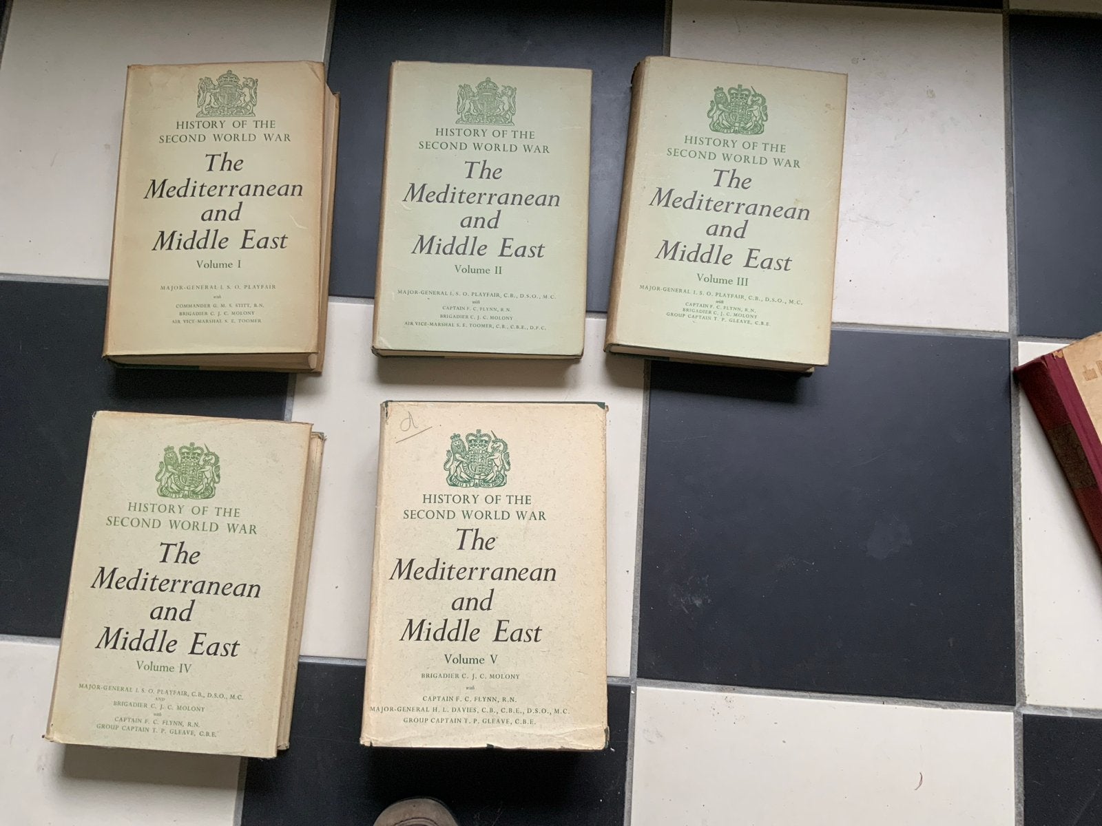 The Mediterranean and Middle East. Deel I tot en met V., Ophalen of Verzenden, Tweede Wereldoorlog, Zo goed als nieuw, Overige onderwerpen