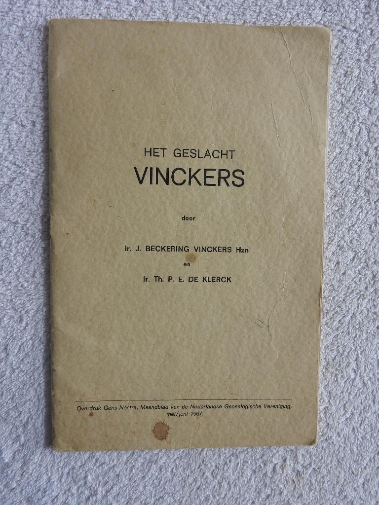 Het geslacht Vinckers - Westerlee Groningen Scheemda enz, Boeken, Ophalen of Verzenden, Gelezen