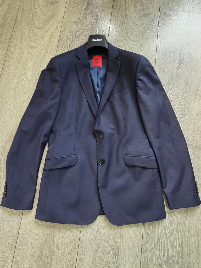 Colbert van Strellson, 1x gedragen, maat M, donkerblauw, Ophalen of Verzenden, Zo goed als nieuw, Maat 48/50 (M), Blauw