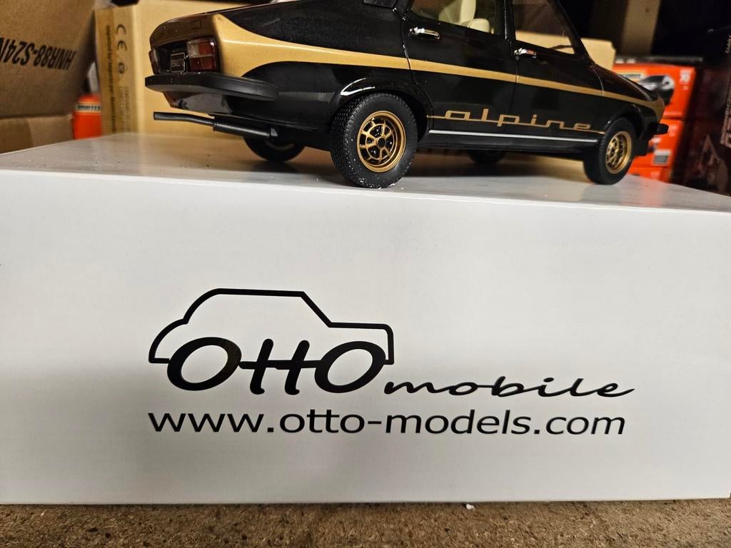 Ottomobile Renault 12 Alpine zwart 1.18 nieuw, Hobby en Vrije tijd, Modelauto's | 1:18, Ophalen of Verzenden, Nieuw, OttOMobile