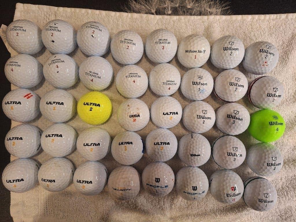 40x tweedehands golfbal merk Wilson, Ophalen of Verzenden, Gebruikt, Club