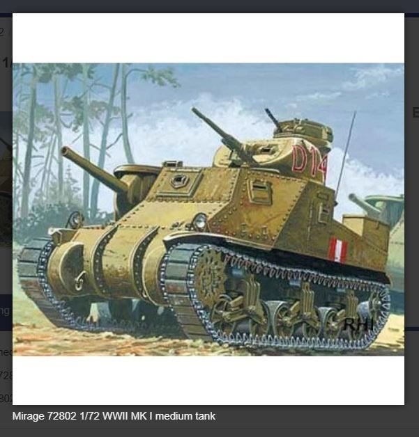 Bouwpakket Mirage-Hobby Mirage 72802 1/72 WWII MK I medium t, 1:32 tot 1:50, Nieuw, Ophalen of Verzenden, Italeri