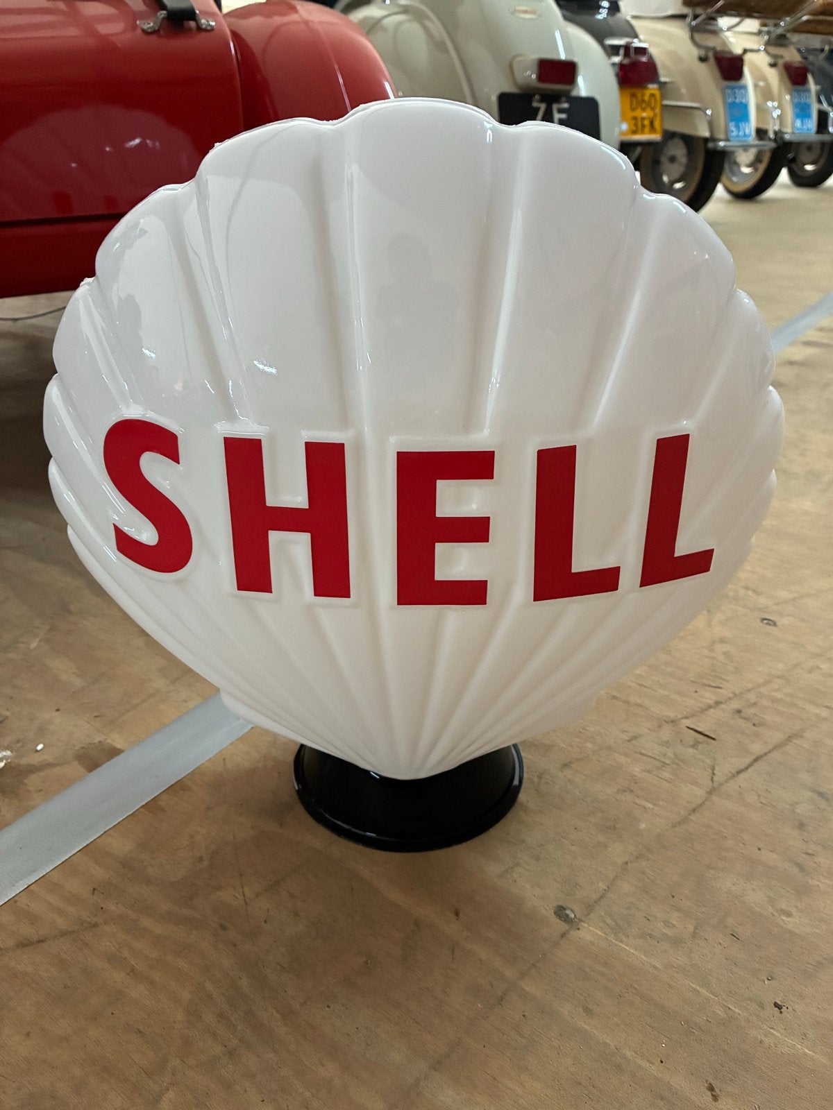 Vintage Shell benzinepomp reclamebord - 37,5 cm hoog, Verzamelen, Ophalen of Verzenden, Gebruikt, Reclamebord