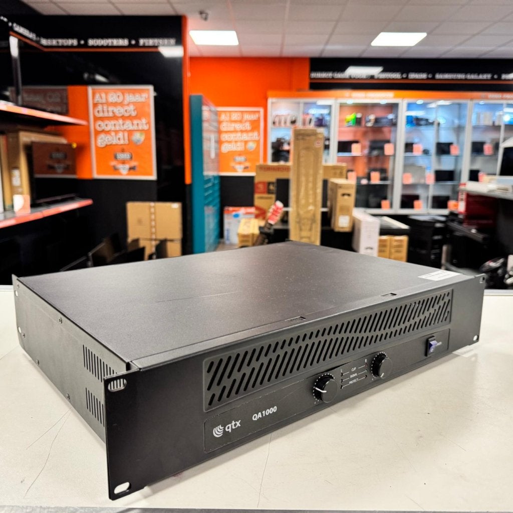 QTX QA1000 1000W Versterker, Flex Ltd., Zo goed als nieuw, https://flex.com/contact-us, Nobelstraat 10, 5807 GA Oostrum LB, Limburg, Nederland