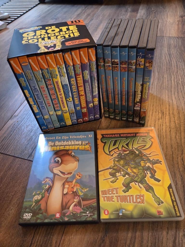 kinder dvd's turtles spongebob platvoet, Cd's en Dvd's, Alle leeftijden, Boxset, Ophalen of Verzenden, Zo goed als nieuw