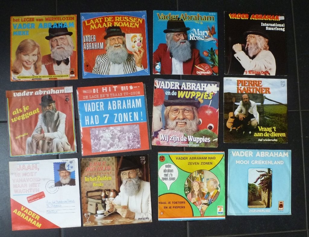 25x singles / 45 toeren plaatjes VADER ABRAHAM, Gebruikt, 7 inch, Ophalen of Verzenden, Overige typen