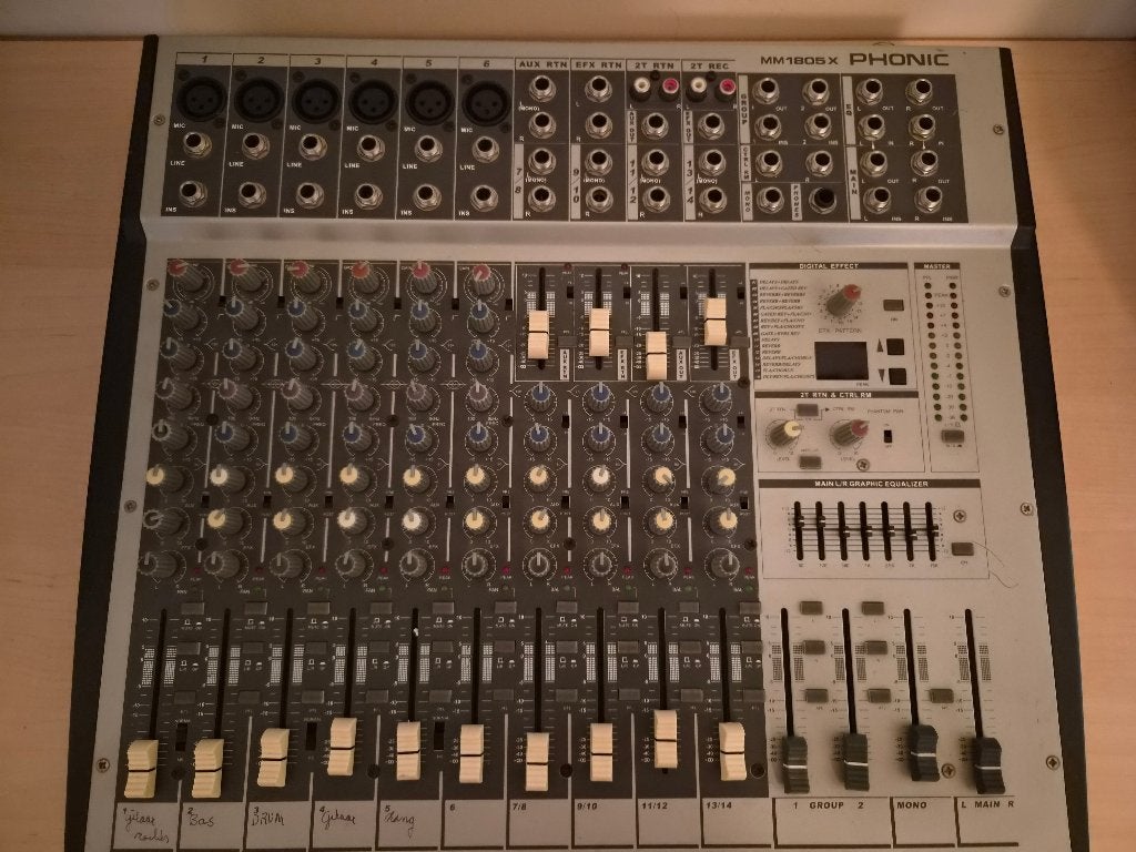 Mengpaneel, Muziek en Instrumenten, Mengpanelen, Ophalen, Gebruikt, 5 tot 10 kanalen, Microfooningang