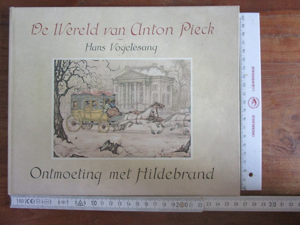7 Anton Pieck prenten & boek Ontmoeting met Hildebrand, 1960 tot 1980, Verzenden, Zo goed als nieuw, Prent