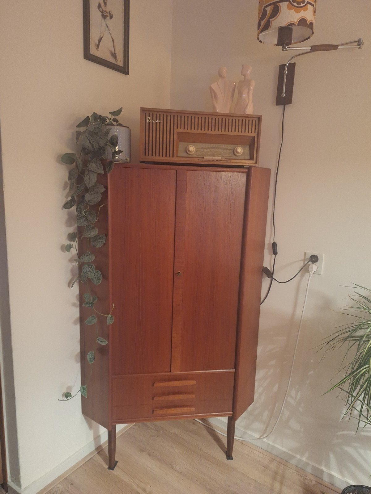 Vintage Deense Teak Hoekmeubel met Lades en Kast, Ophalen of Verzenden
