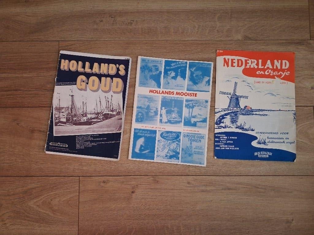 Bladmuziek oudhollandse liedjes, Gebruikt, Piano, Overige genres, Ophalen of Verzenden