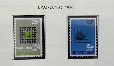 1970 Postfris 2x IPU en UNO NVPH 973#974 , Ophalen of Verzenden, Na 1940, Postfris