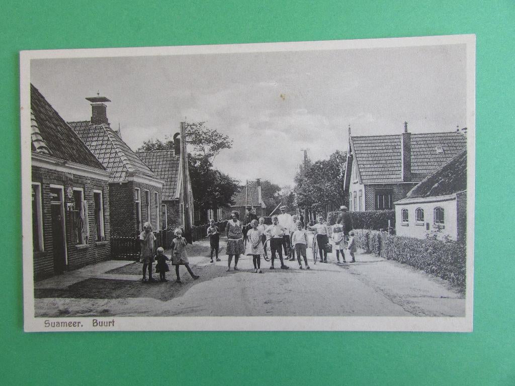 Suameer - Buurt jaren 20, Verzamelen, Ophalen of Verzenden, 1920 tot 1940, Ongelopen, Friesland