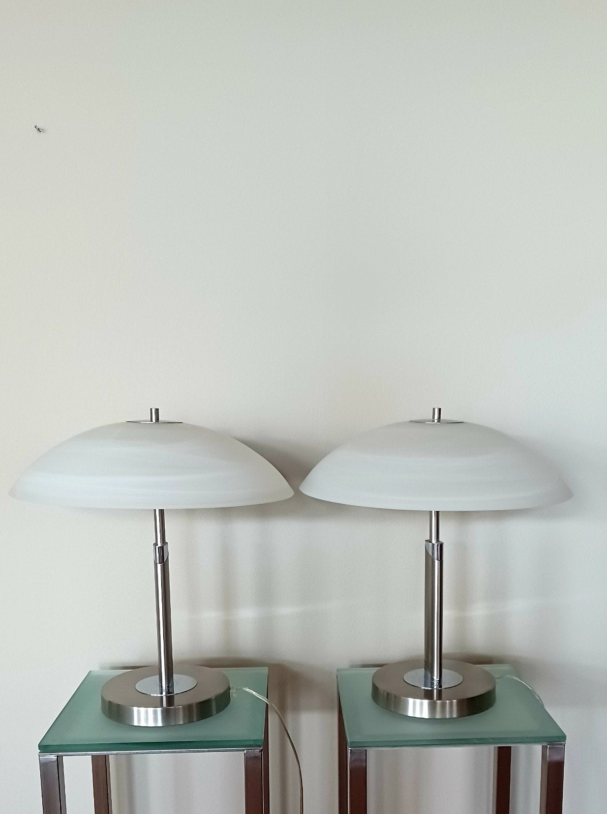 Set van 2 Mushroom Tafellampen - Bauhaus Stijl, Ophalen of Verzenden, Glas, Minder dan 50 cm