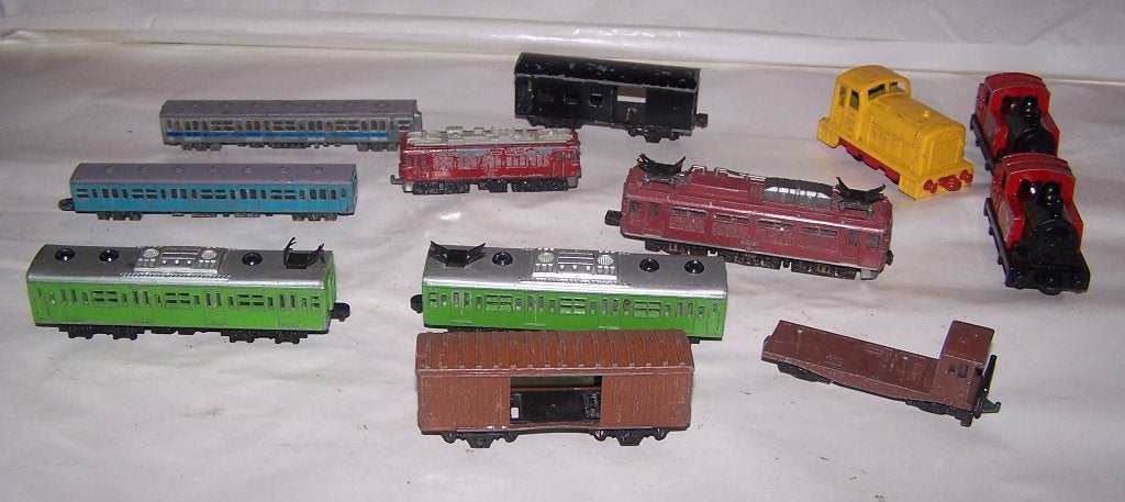 Verzameling vintage diecast treintjes. ASC/Diapet/Yonezawa., Ophalen of Verzenden, Zo goed als nieuw